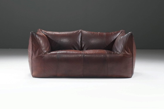 Image 1 of Perfecte, gepatineerde Le Bambole leren bank van Mario Bellini - B&B Italia