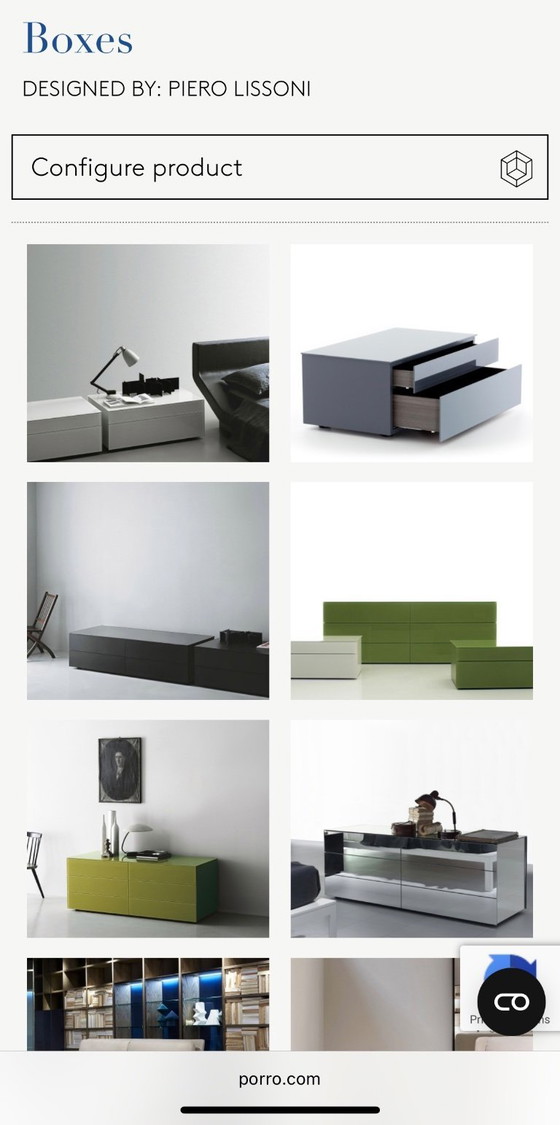 Image 1 of Table de chevet design Porro beige