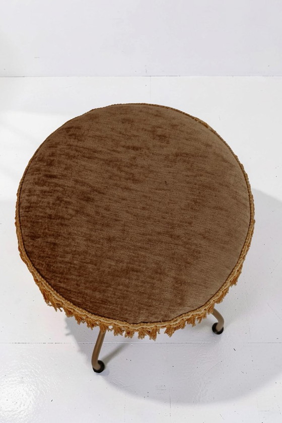 Image 1 of Vintage brass vanity table with stool