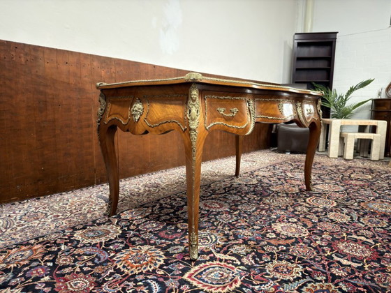 Scrivania antica francese Luigi XIV – Scrivanie, Leather, Wood (photo 5 of 22)