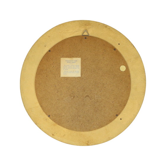 Image 1 of Specchio rotondo in legno da maggiordomo Occhio di strega