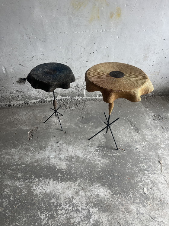 Image 1 of Satz von 2 Tischen aus italienischem Raffiabast
