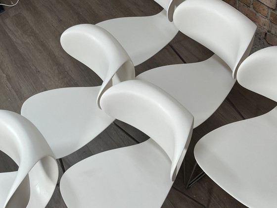 Sawaya & Moroni Maxima Set of 6 – White | William Sawaya – Dining chairs, Plastic, Chrome (photo 6 of 12)