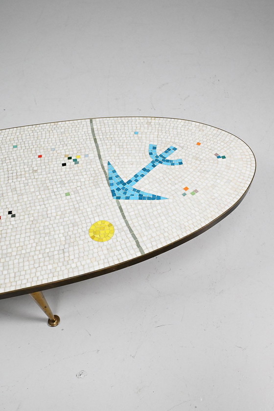 Image 1 of 50’s Mozaïek salontafel in hele goede staat
