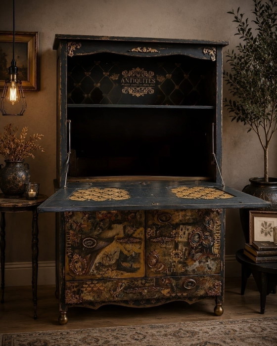 Image 1 of Mobile bar-credenza in stile retrò