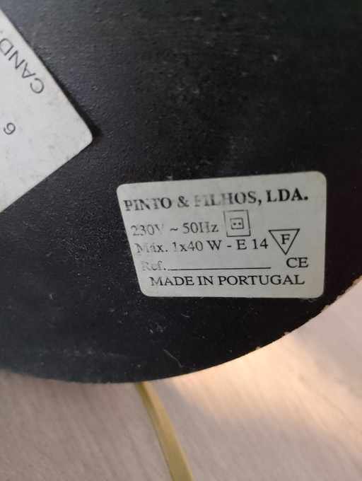 Pair of Pinto & Fils porcelain lamps, signed Portugal logo