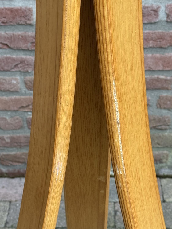 Image 1 of Italian design coat rack | 1970s | Sculptural multi-layered oak | Giancarlo Piretti style