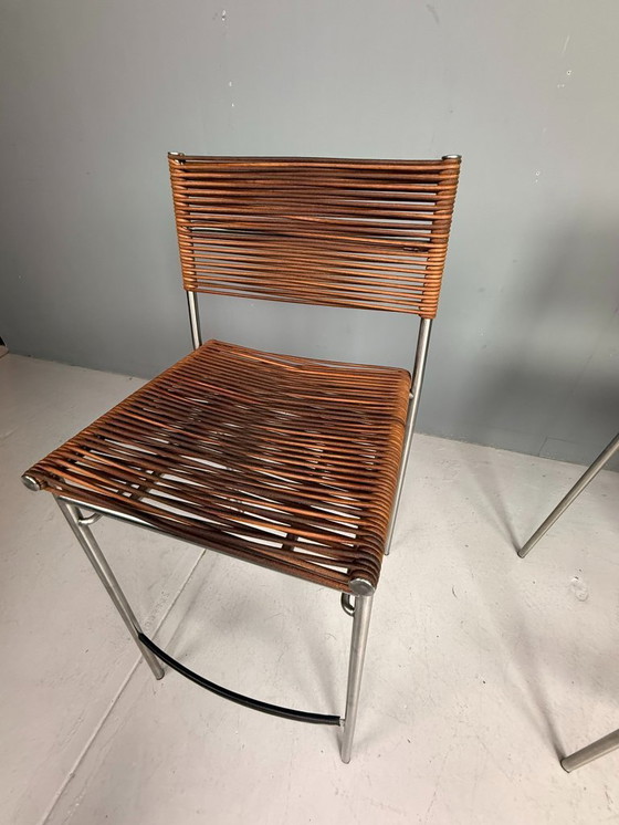 Image 1 of Tito Agnoli – Ensemble de trois tabourets de bar « Miss B », Italie, 1997