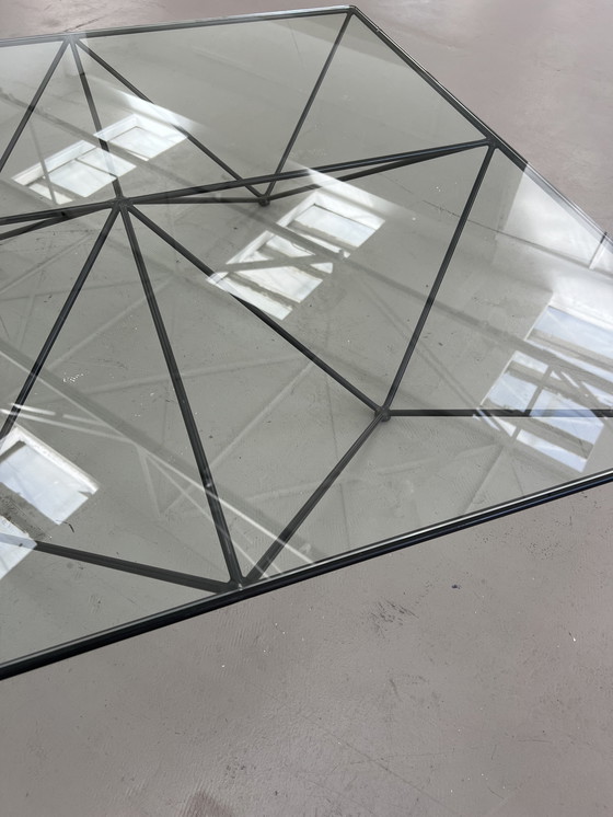 Image 1 of B&B Italia Alanda coffee table glass table 80s Paolo Piva designer table vintage