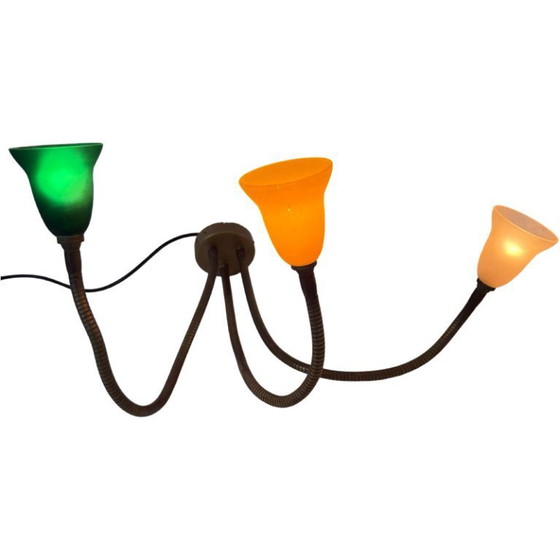 Image 1 of Rob Nollet - Deja Vu Nijmegen - Wandlamp - Goosneck (Triple) - Glazen kappen, Nederlands ontwerp