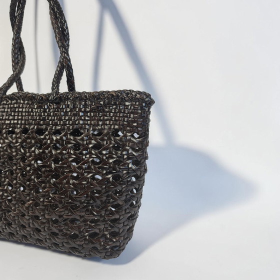 Image 1 of Handcrafted woven chocolate color