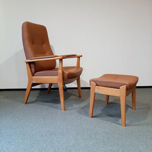 Sedia per anziani in pelle Farstrup