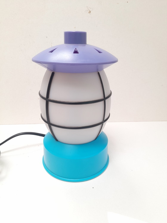 Image 1 of Lampe Fado bleu et mauve Ikea vintage