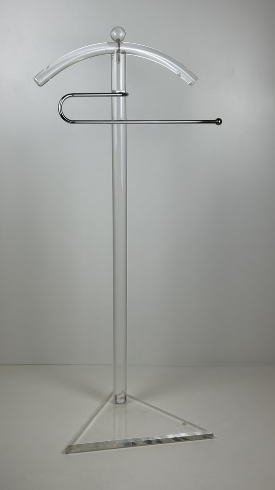 Image 1 of Appendiabiti vintage in plexiglas acrilico / attaccapanni Space Age Chrome