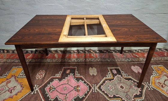 Image 1 of Grote eettafel van palissanderhout van Vemb Mobelfabrik voor 10 personen, Denemarken, jaren 60.