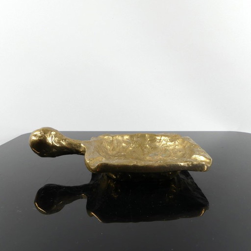 Cendrier brutaliste en bronze, années 1960
