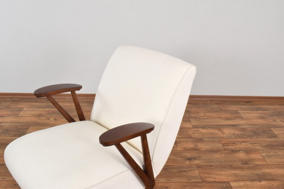 Mid-Century Modular Polish Armchairs, 1960s, Set of 2 – GFM, Wood, Wool (photo 18 of 20)