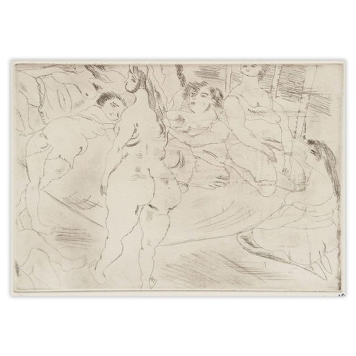 Jules Pascin Ets Les Amies 1980 – lithos zeefdrukken, Paper (photo 2 of 5)