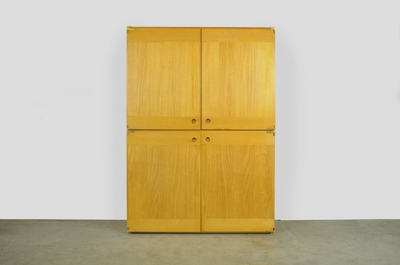 Image 1 of Armoire de rangement italienne vintage du 20e siècle en hêtre par IBISCO, 1970