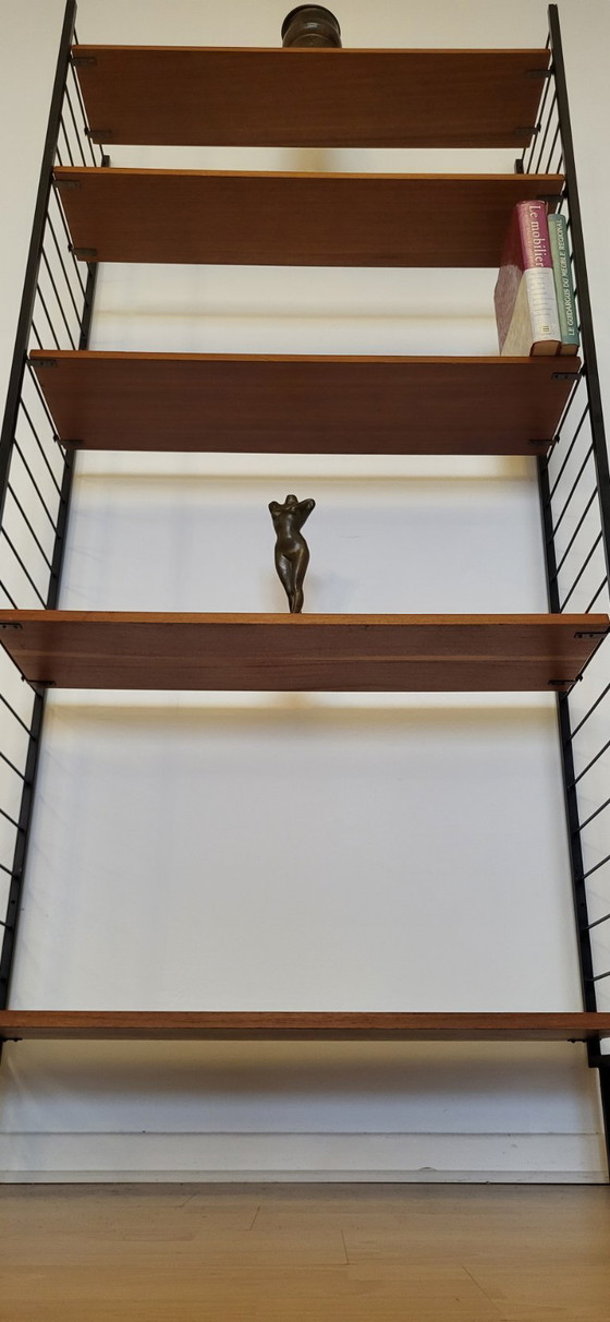 Scaffali a muro STRING - WHB 1960/1970, STRING WHB, Legno, Metallo, Marrone, Mid Century Modern (foto 8 di 9)