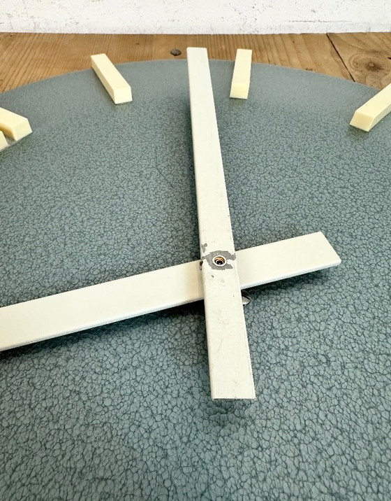 Image 1 of Grey Industrial Office Wall Clock from Pragotron, 1970s