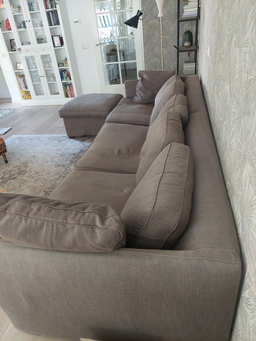 Divano Linteloo a 4 posti con pouf – 3 5 zitsbanken, Textile