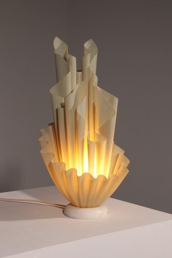 Image 1 of Georgia Jacob "Corolle" Table Lamp – Sculptural Light Art, France 1970s