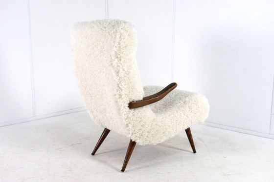 Image 1 of Fauteuil vintage 'Cuddle' recouvert de tissu