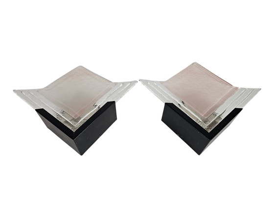 Image 1 of Leucos - Murano - Wandlampen (2) Set - Murano Glas - Metaal - 1960's