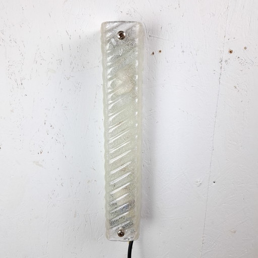 Vintage Wandlamp IJsglas Mid Century Modern Design