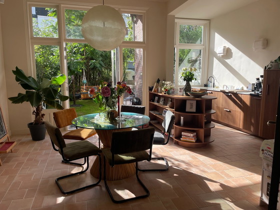 Mc quire vintage rattan table with glass top, Dining tables, Bamboo, Brown (photo 3 of 5)