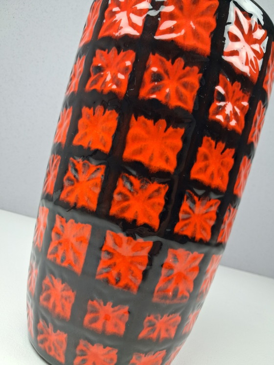 Image 1 of Vintage Scheurich 419-48 Fat Lava Floor Vase