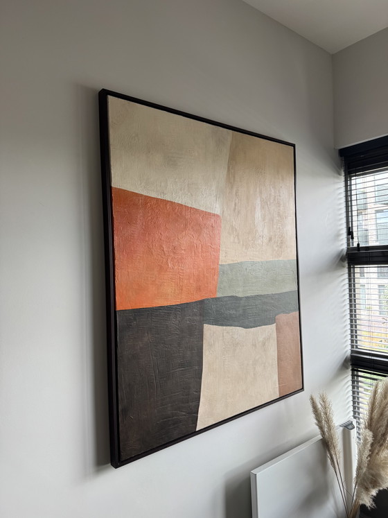 Abstract Painting (100x120 cm) Horizon No. 1 🧡🌾 – Atelier Beau, Paintings & Drawings, Wood, Canvas (photo 2 of 8)