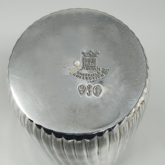 Image 1 of 1930s Art Deco Jordan "Sheffield Collection" Silver-Plated Cocktail Shaker. Made in England