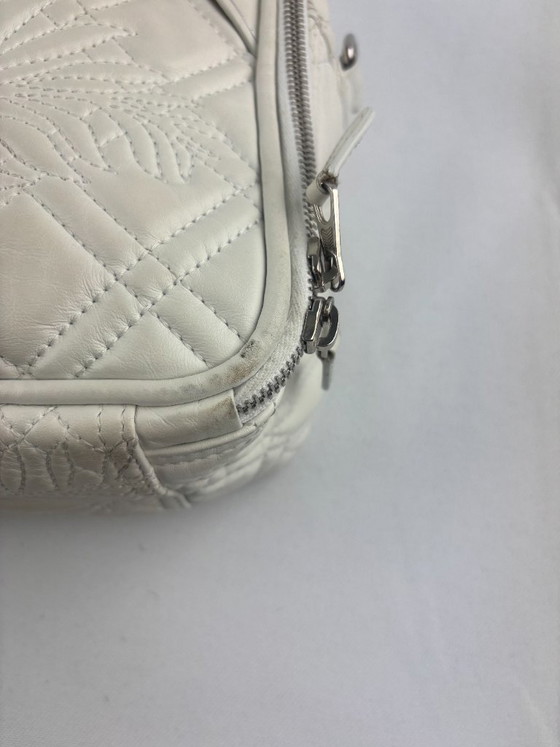Image 1 of Balenciaga Blanket vierkante tas van wit leer met bloemenprint