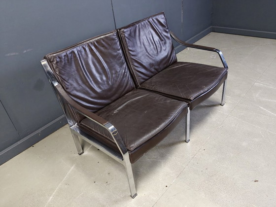 Image 1 of Divano in pelle di Preben Fabricius e Jorgen Kastholm per Walter Knoll, 1960