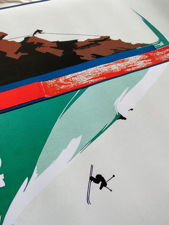 Image 1 of Chamonix Mont-Blanc, summer winter - Vintage ski poster by Henry Reb 70 x 100 cm