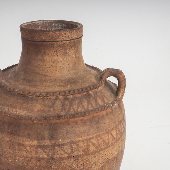 Primitive Terracotta Vessel With Hand-Painted Geometric Details – Vases, Ceramic (photo 10 of 12)