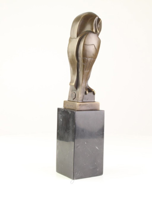 Bronze Johan Altorf owl statue
