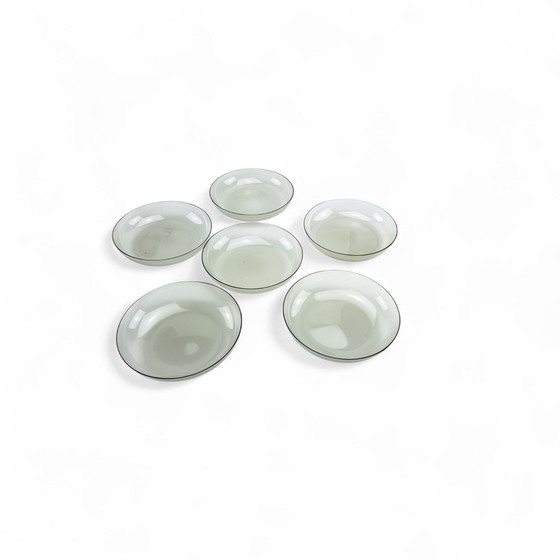 Image 1 of Cuencos de postre WMF Wilhelm Wagengeld de cristal ahumado y turmalina