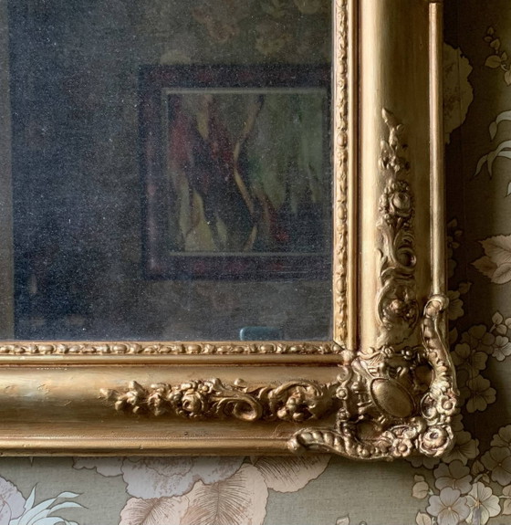 Antique gold patterned mirror – Wood (photo 8 of 11)