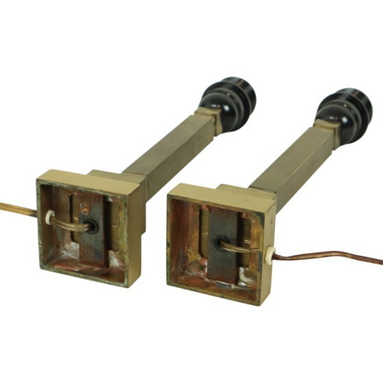 Image 1 of Vintage Brass Table Lamps Boulanger Style
