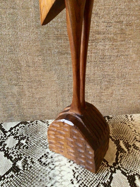 Image 1 of Mid Century Teak Bird height 70 cm