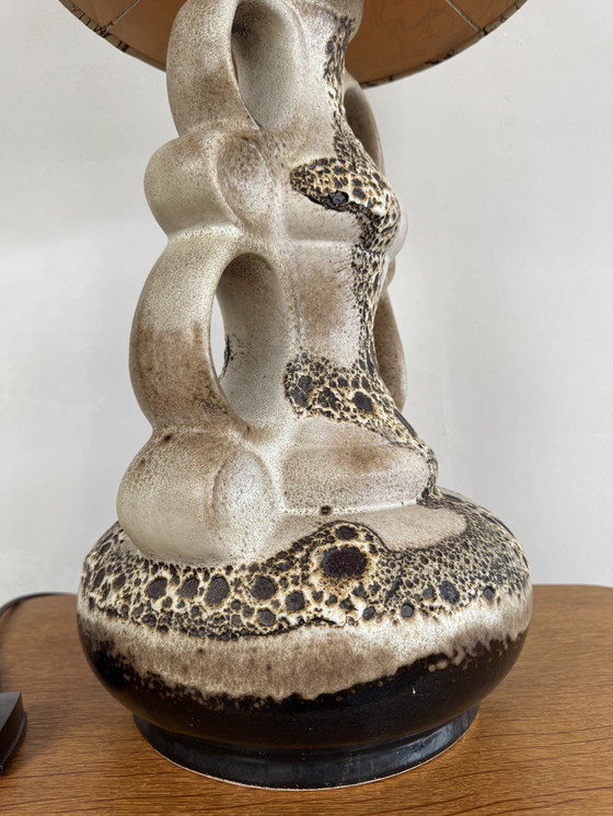 Image 1 of Steinbach Leuchten Ceramic Table Lamp – West German Mid-Century Statement