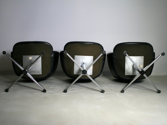 Image 1 of Original Wilde & Spieth cuir fauteuil pivotant Egon Eiermann chaise de bureau