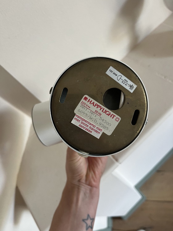 Image 1 of Set van 4 Vintage Retro Spots – Wit – Happy Light 1980