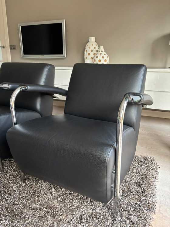 Image 1 of Poltrona Scylla in pelle Senso Nero (2 pezzi / o per pezzo)