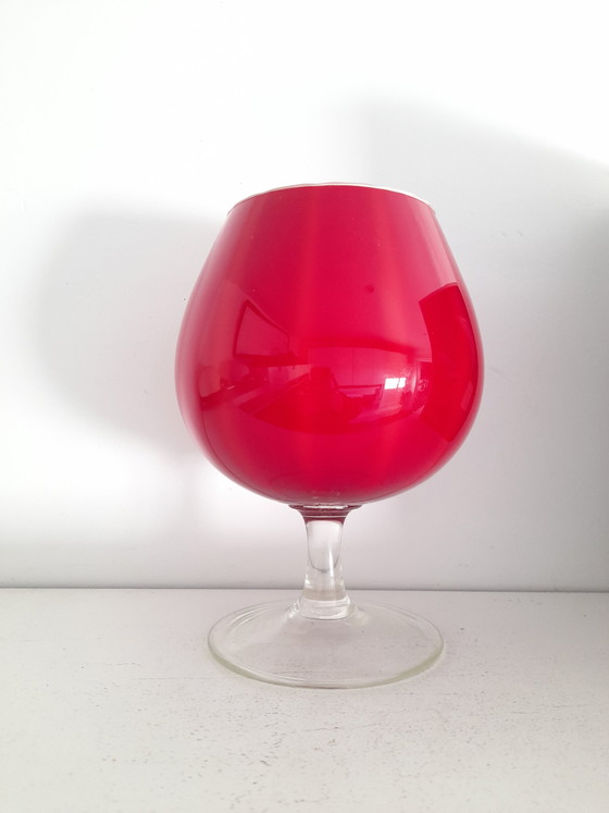 Image 1 of Empoli vase in red opaline