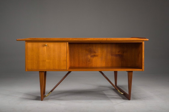 Image 1 of  Mid-Century Boomerang Desk in Teak by Peter Løvig Nielsen, Denmark, 1960s