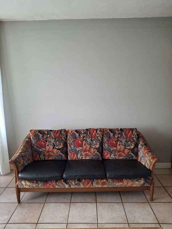 Image 1 of Canapé Pastoe avec 2 fauteuils en cuir